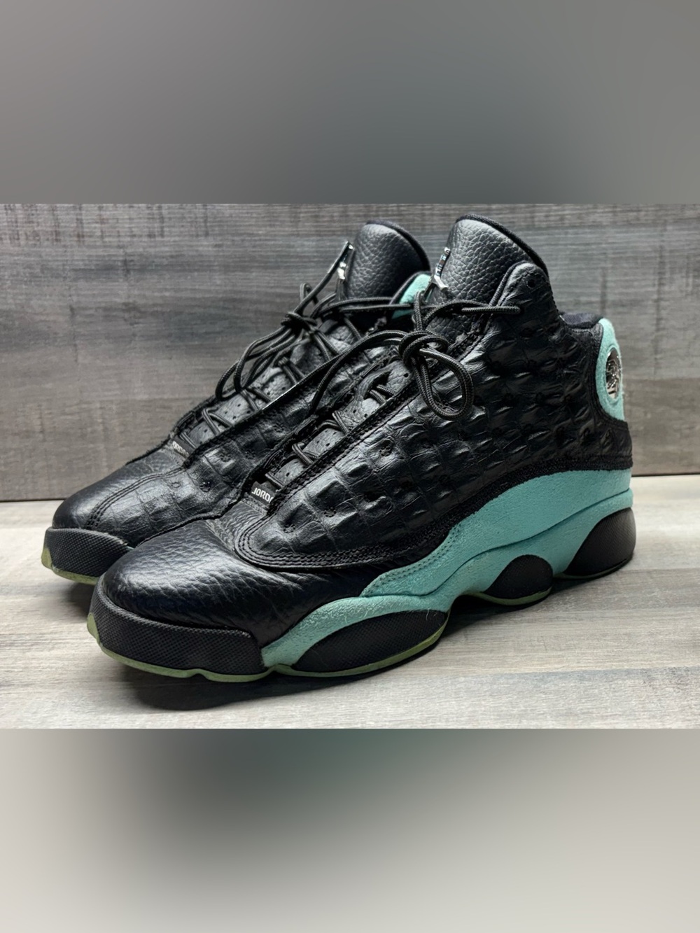 Air Jordan 13 Retro GS Island Green Black Teal 884129-030 Youth Size 5Y